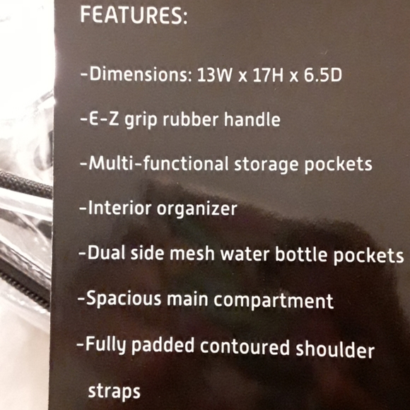 Summit Ridge clear backpack mesh pockets - Picture 7 of 8